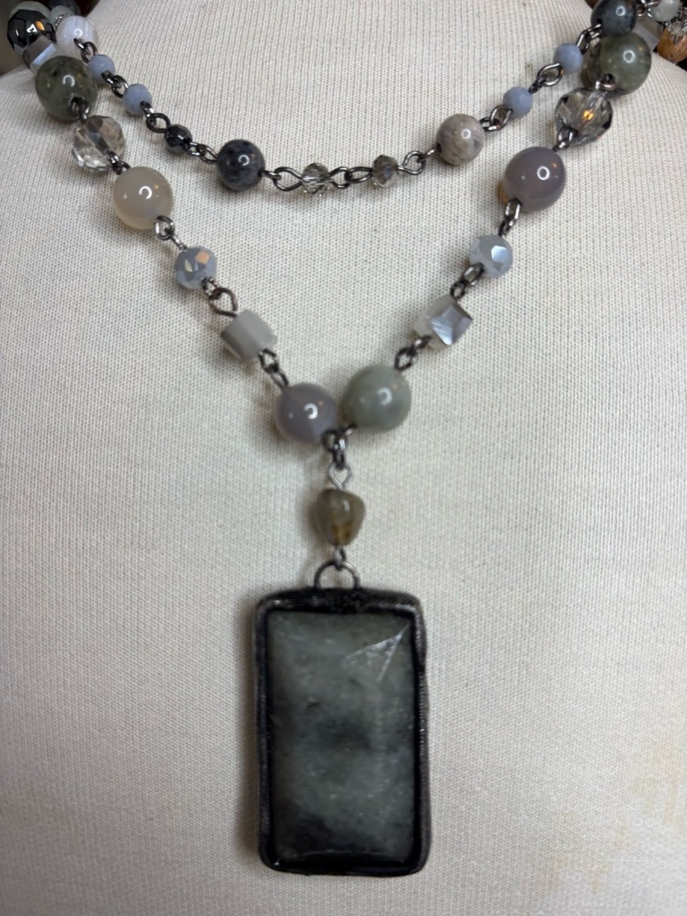Karla’s Grey Beaded Necklace